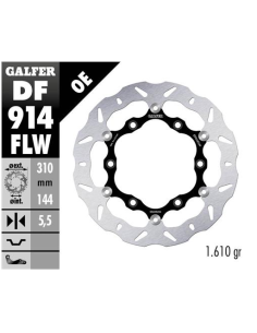 Disco GALFER Wave Flotante (C. Acero) DF914FLW | Motoauto