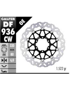 Disco GALFER Wave Flotante Completo (C DF936CW | Motoauto