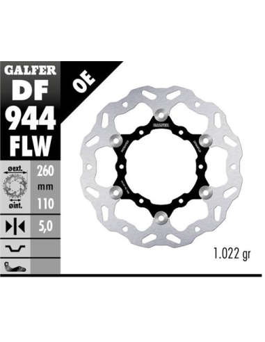 Disco GALFER Wave Flotante (C. Acero) DF944FLW | Motoauto