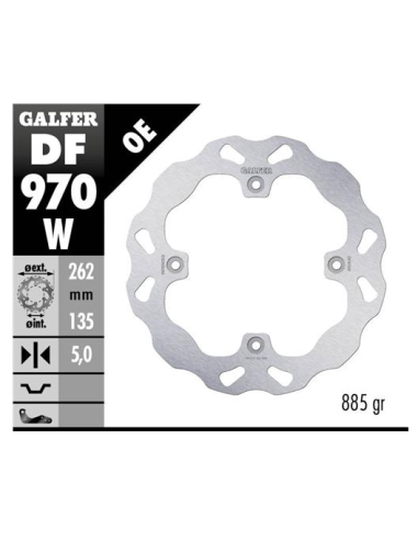 Disco GALFER Brake Can AM Maverick X3 DF970W | Motoauto