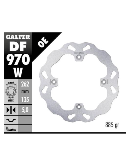 Disco GALFER Brake Can AM Maverick X3 DF970W | Motoauto