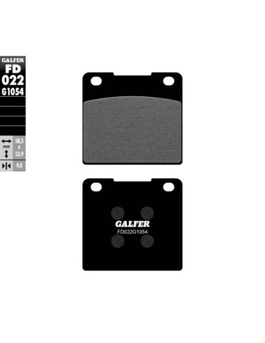 Pastillas GALFER FD022G1054 Semi Metal FD022G1054 | Motoauto
