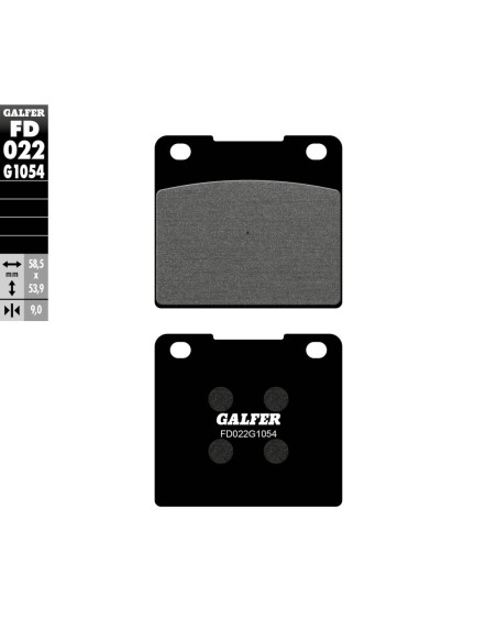 Pastillas GALFER FD022G1054 Semi Metal FD022G1054 | Motoauto