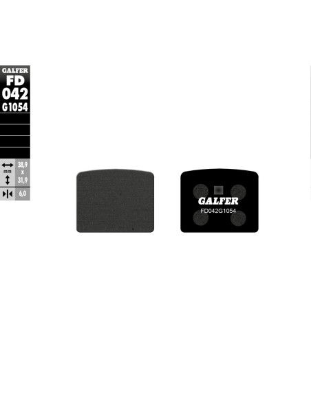 Pastillas GALFER FD042G1054 Semi Metal FD042G1054 | Motoauto