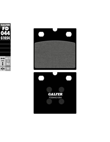Pastillas GALFER FD044G1054 Semi Metal FD044G1054 | Motoauto