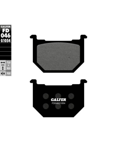 Pastillas GALFER FD046G1054 Semi Metal FD046G1054 | Motoauto