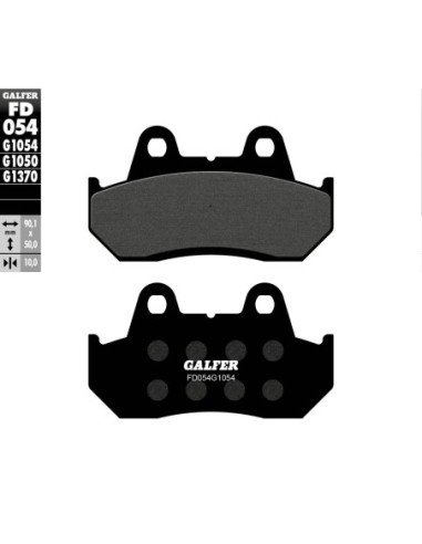 Pastillas GALFER FD054G1054 Semi Metal FD054G1054 | Motoauto