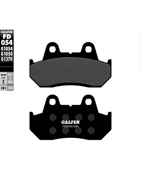 Pastillas GALFER FD054G1054 Semi Metal FD054G1054 | Motoauto
