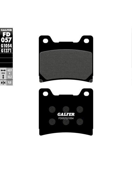 Pastillas GALFER FD057G1054 Semi Metal FD057G1054 | Motoauto