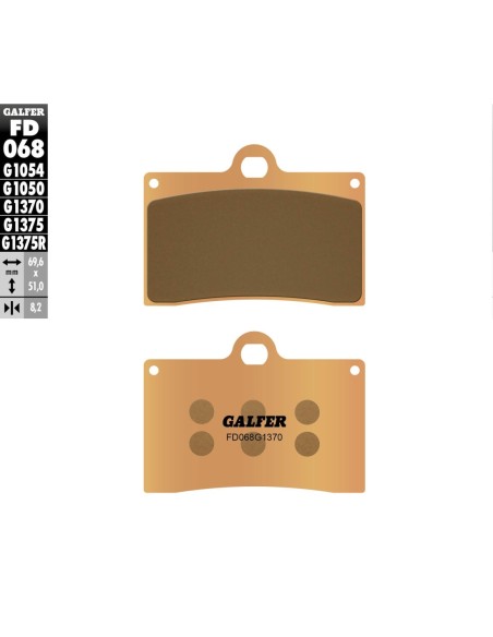 Pastillas GALFER FD068G1370 Sinter FD068G1370 | Motoauto