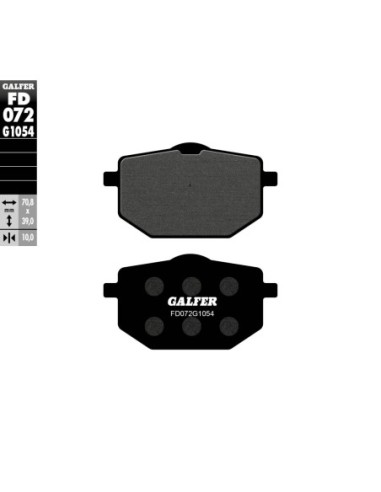 Pastillas GALFER FD072G1054 Semi Metal FD072G1054 | Motoauto