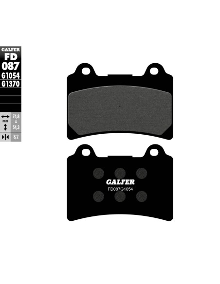 Pastillas GALFER FD087G1054 Semi Metal FD087G1054 | Motoauto
