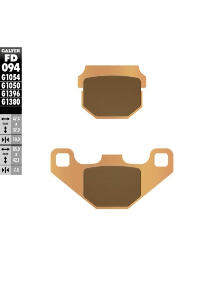Pastillas GALFER FD094G1396 Sinter FD094G1396 | Motoauto