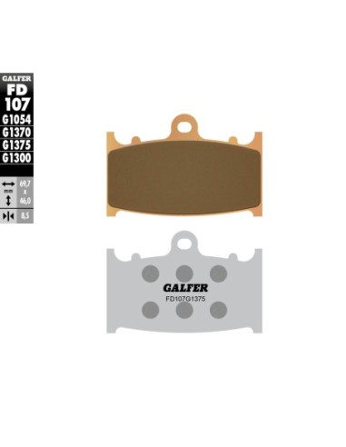 Pastillas GALFER FD107G1375 Sinter FD107G1375 | Motoauto