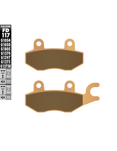 Pastillas GALFER FD117G1370 Sinter FD117G1370 | Motoauto