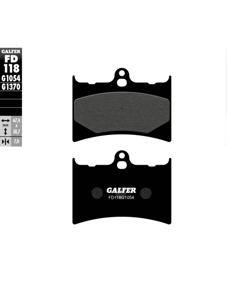 Pastillas GALFER FD118G1054 Semi Metal FD118G1054 | Motoauto