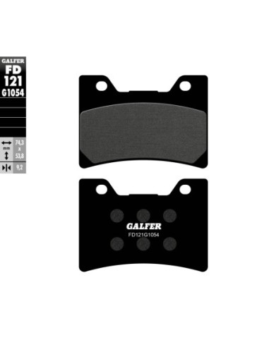 Pastillas GALFER FD121G1054 Semi Metal FD121G1054 | Motoauto