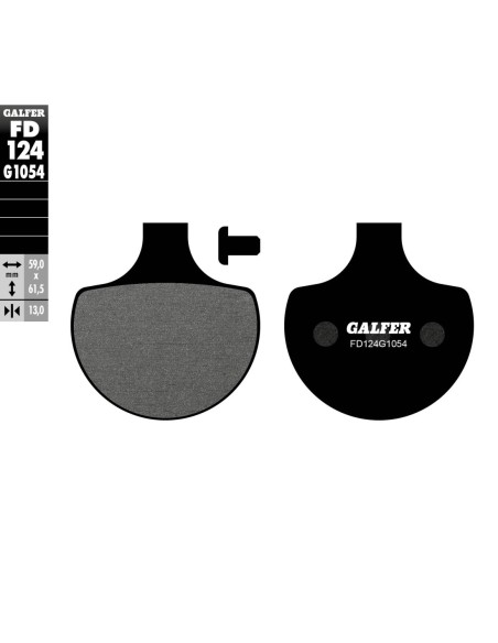Pastillas GALFER FD124G1054 Semi Metal FD124G1054 | Motoauto