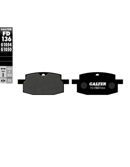 Pastillas GALFER FD136G1054 Semi Metal FD136G1054 | Motoauto
