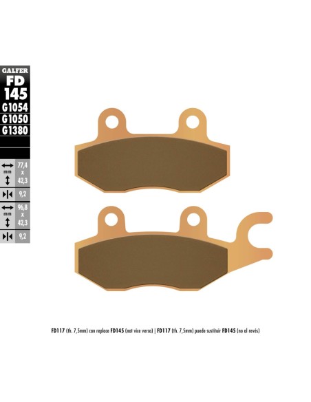 Pastillas GALFER FD145G1380 Scooter FD145G1380 | Motoauto