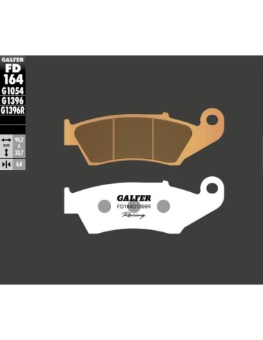 Pastillas GALFER FD164G1396R Sinter FD164G1396R | Motoauto