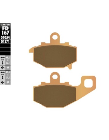 Pastillas GALFER FD167G1371 Sinter FD167G1371 | Motoauto
