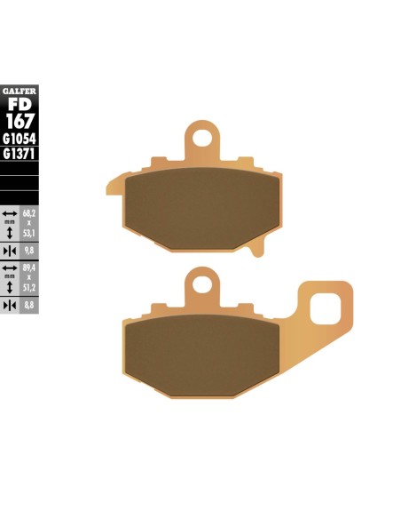 Pastillas GALFER FD167G1371 Sinter FD167G1371 | Motoauto