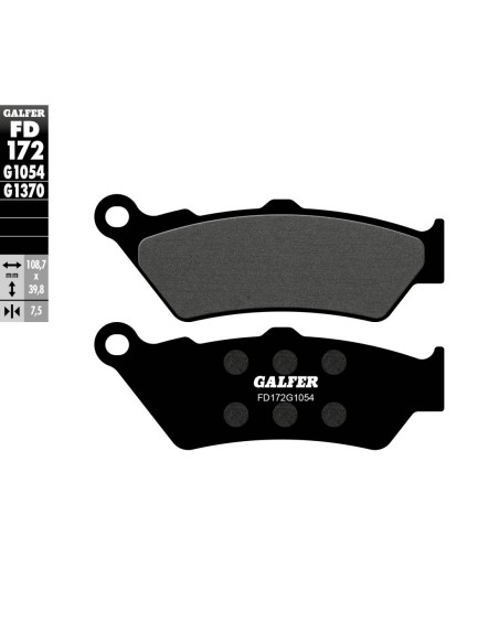 Pastillas GALFER FD172G1054 Semi Metal FD172G1054 | Motoauto