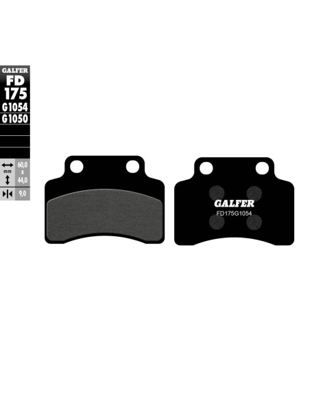 Pastillas GALFER FD175G1054 Semi Metal FD175G1054 | Motoauto