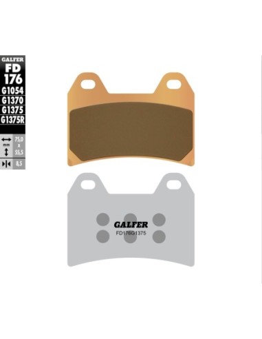 Pastillas GALFER FD176G1375 Sinter FD176G1375 | Motoauto