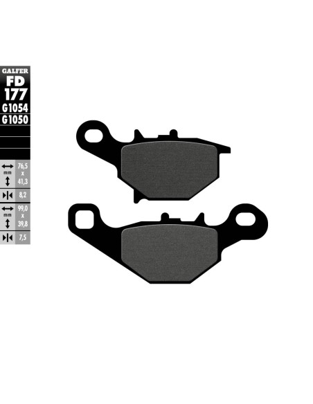 Pastillas GALFER FD177G1054 Semi Metal FD177G1054 | Motoauto