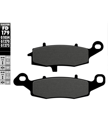 Pastillas GALFER  Semi Metal FD179G1054 | Motoauto
