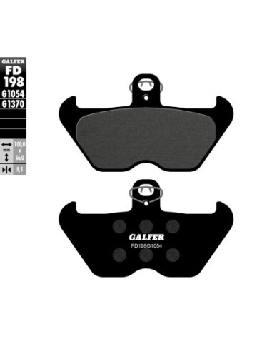 Pastillas GALFER FD198G1054 Semi Metal FD198G1054 | Motoauto