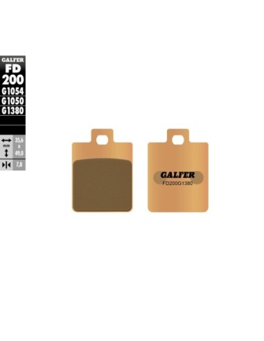Pastillas GALFER FD200G1380 Scooter FD200G1380 | Motoauto