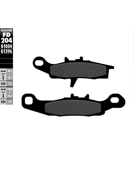 Pastillas GALFER FD204G1054 Semi Metal FD204G1054 | Motoauto