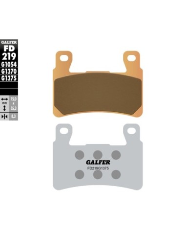 Pastillas GALFER FD219G1375 Sinter FD219G1375 | Motoauto