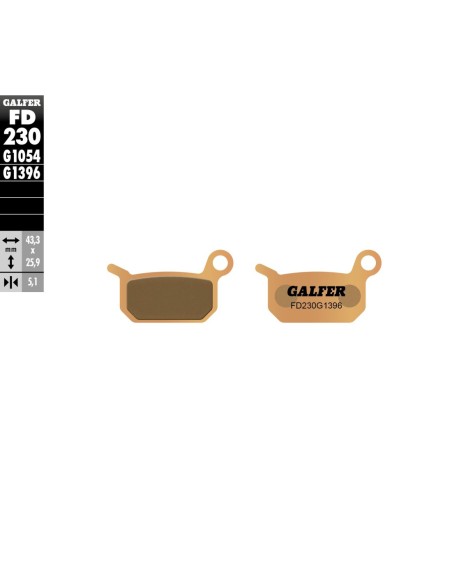 Pastillas GALFER FD230G1396 Sinter FD230G1396 | Motoauto