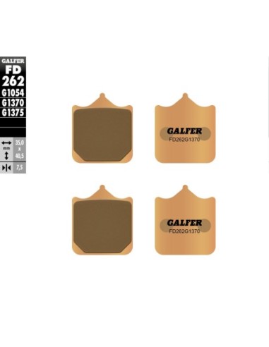 Pastillas GALFER FD262G1370 Sinter FD262G1370 | Motoauto