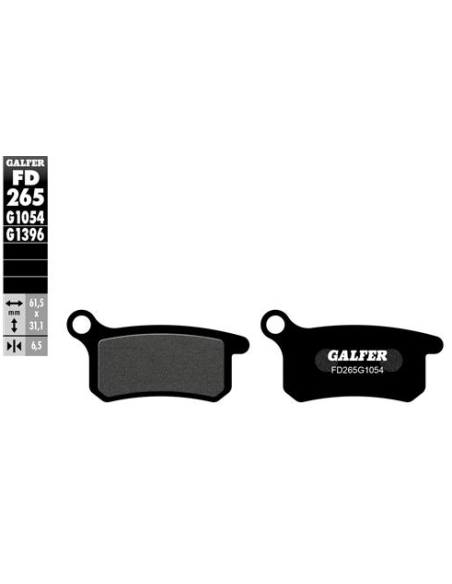 Pastillas GALFER FD265G1054 Semi Metal FD265G1054 | Motoauto