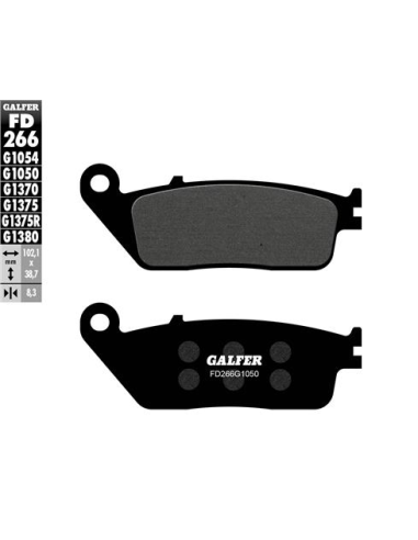 Pastillas GALFER FD266G1380 Scooter FD266G1380 | Motoauto