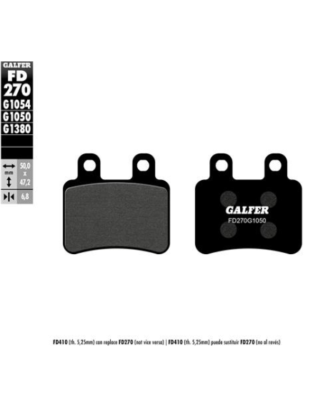 Pastillas GALFER FD270G1380 Scooter FD270G1380 | Motoauto