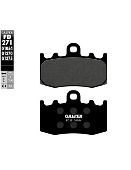 Pastillas GALFER FD271G1054 Semi Metal FD271G1054 | Motoauto