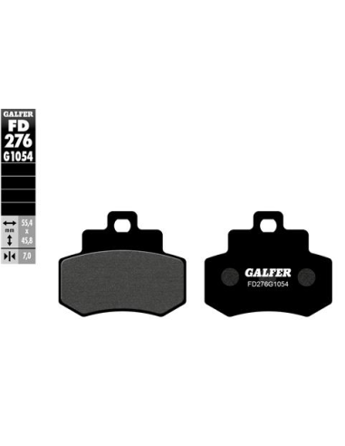 Pastillas GALFER FD276G1054 Semi Metal FD276G1054 | Motoauto