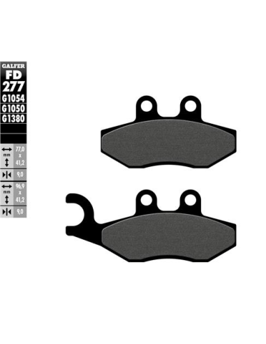 Pastillas GALFER FD277G1380 Scooter FD277G1380 | Motoauto
