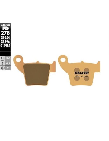 Pastillas GALFER FD278G1396 Sinter FD278G1396 | Motoauto