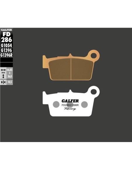 Pastillas GALFER FD286G1396R Sinter FD286G1396R | Motoauto