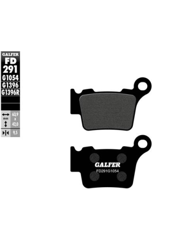 Pastillas GALFER FD291G1054 Semi Metal FD291G1054 | Motoauto