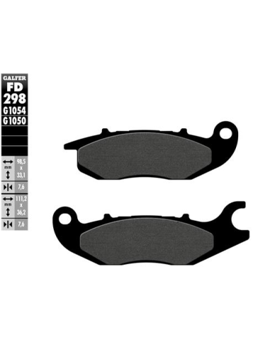 Pastillas GALFER FD298G1054 Semi Metal FD298G1054 | Motoauto