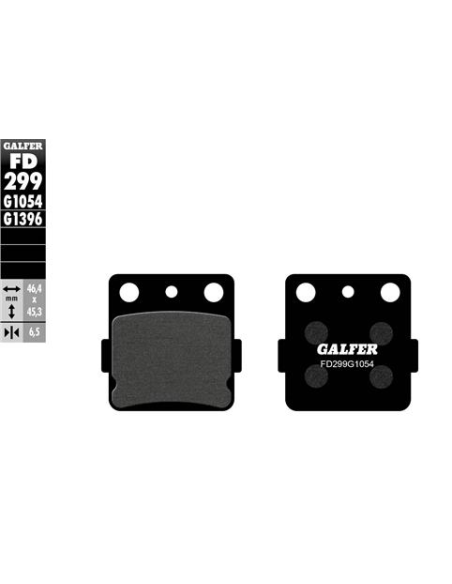 Pastillas GALFER FD299G1054 Semi Metal FD299G1054 | Motoauto