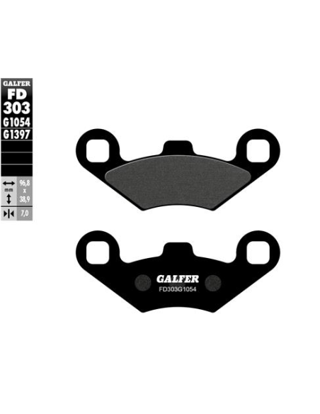 Pastillas GALFER FD303G1054 Semi Metal FD303G1054 | Motoauto